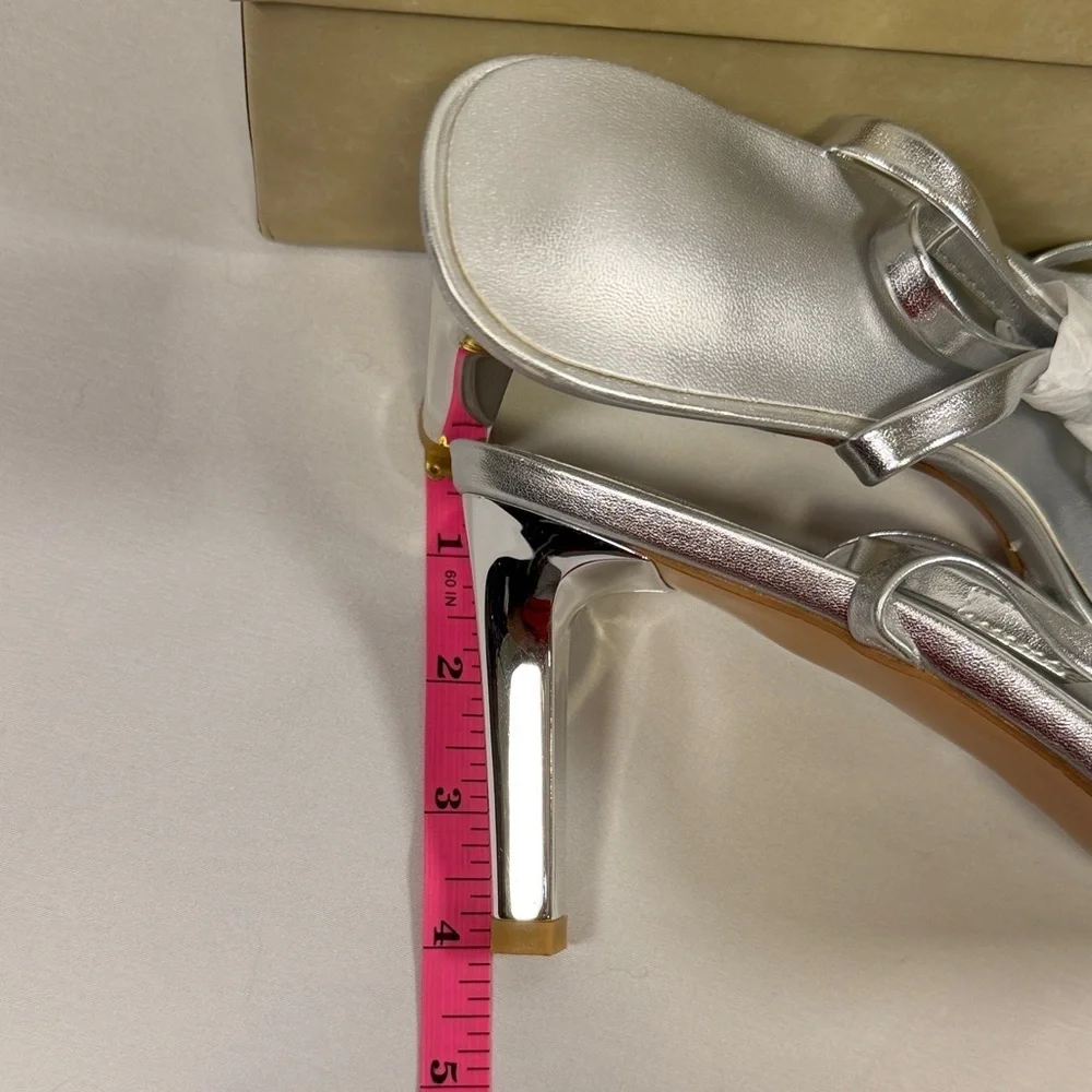 Silver Strappy Women's Sandals Size 11 NWT